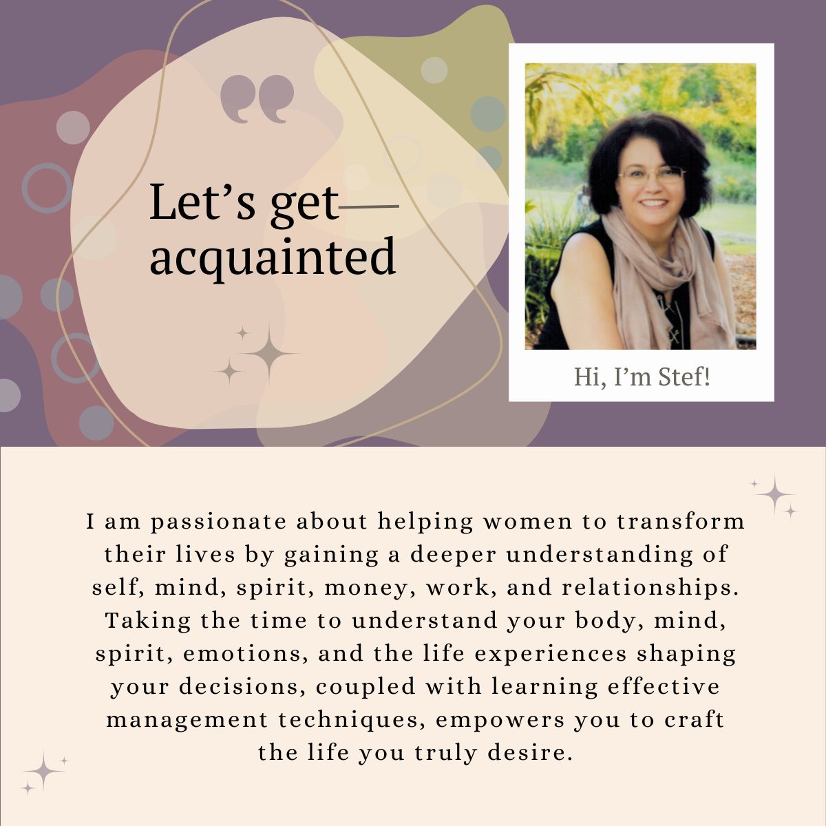 I'm Stef, let's get acquainted